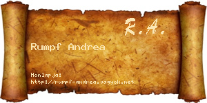 Rumpf Andrea névjegykártya