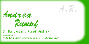 andrea rumpf business card